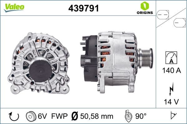 Alternator VALEO ORIGINS NEW OE TECHNOLOGY 439791 - image 5