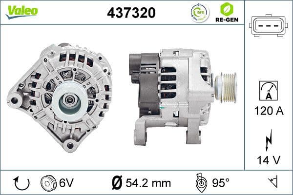 Alternator VALEO RE-GEN REMANUFACTURED 437320 - image 7