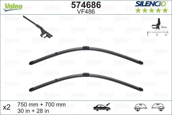 Wiper Blade SILENCIO FLAT BLADE SET 574686 - image 4
