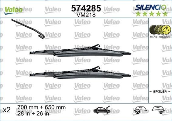 Wiper Blade SILENCIO CONVENTIONAL SET 574285 - image 4