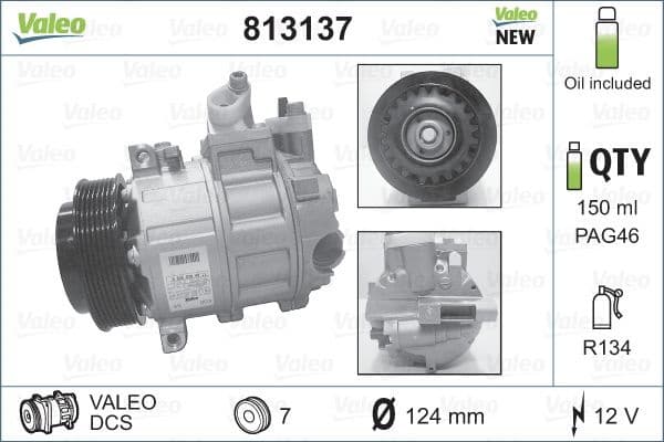 Compressor, air conditioning VALEO ORIGINS NEW OE TECHNOLOGY 813137 - image 3