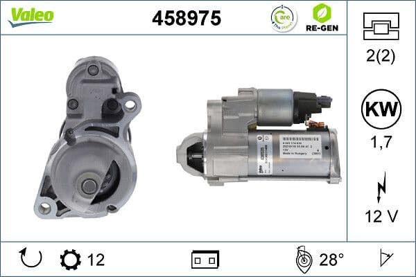 Starter VALEO RE-GEN REMANUFACTURED STOP&START 458975 - image 2