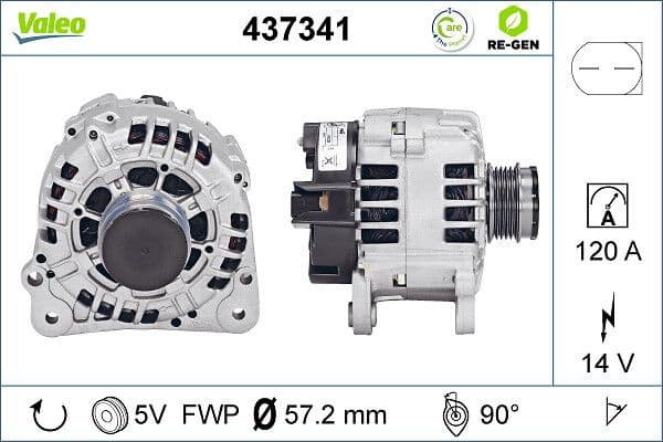 Alternator VALEO RE-GEN REMANUFACTURED 437341 - image 4