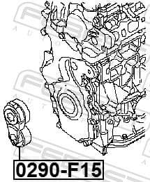 Belt Tensioner, V-ribbed belt 0290-F15 - image 2