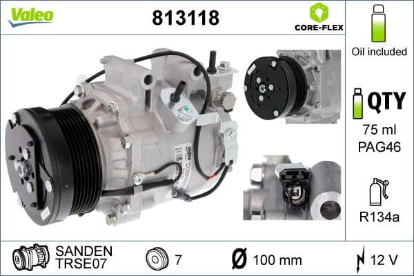 Compressor, air conditioning VALEO CORE-FLEX 813118 - image 5