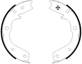 Brake Shoe Set, parking brake 91059200