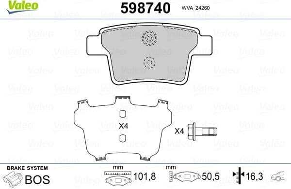 Brake Pad Set, disc brake 598740 - image 3