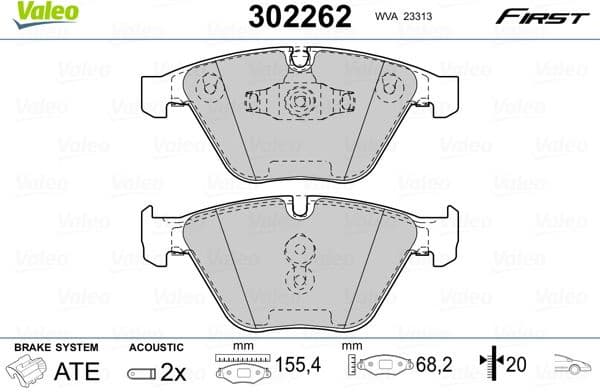 Brake Pad Set, disc brake ESSENTIAL 302262 - image 3
