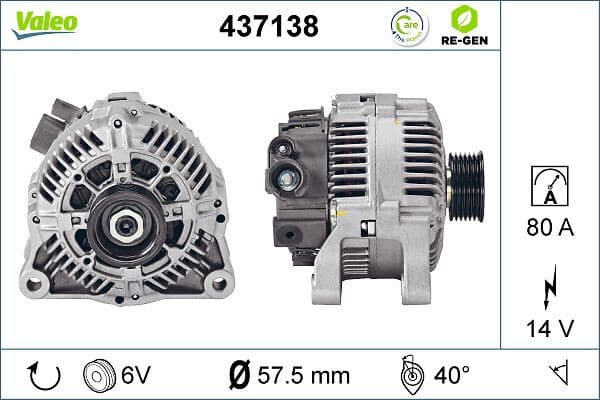 Alternator VALEO RE-GEN REMANUFACTURED 437138 - image 5