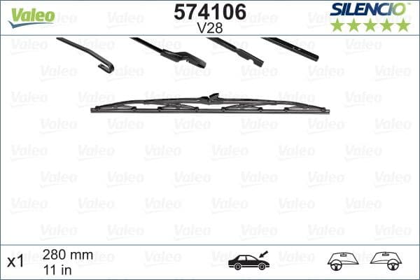Wiper Blade SILENCIO CONVENTIONAL SINGLE 574106 - image 4