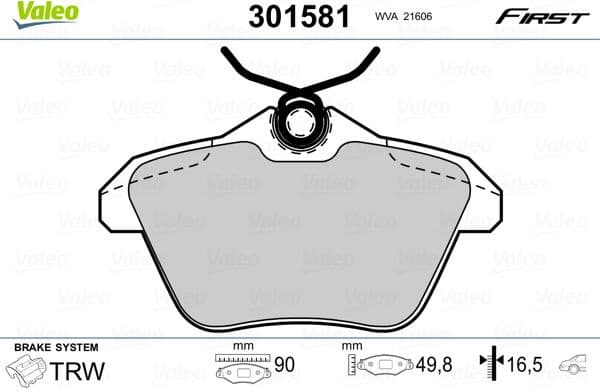 Brake Pad Set, disc brake ESSENTIAL 301581 - image 3