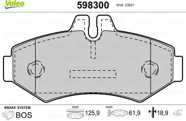 Brake Pad Set, disc brake 598300 - image 3