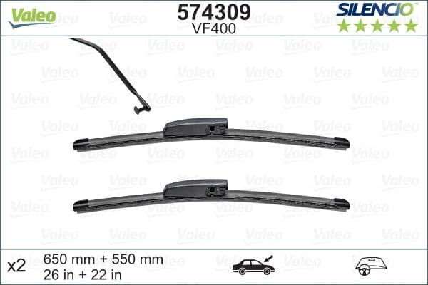 Wiper Blade SILENCIO FLAT BLADE SET 574309 - image 4