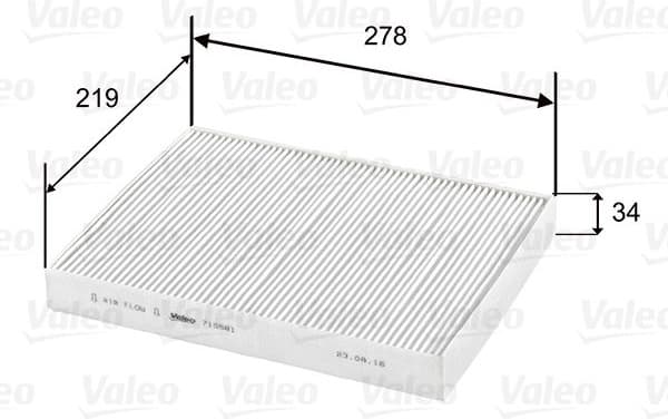 Filter, cabin air VALEO ESSENTIAL 715581 - image 4