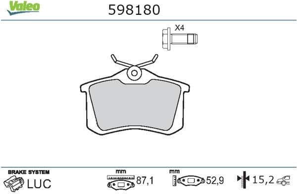 Brake Pad Set, disc brake 598180 - image 3