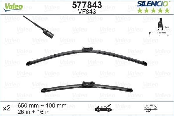 Wiper Blade SILENCIO FLAT BLADE SET 577843 - image 4