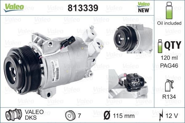 Compressor, air conditioning VALEO ORIGINS NEW OE TECHNOLOGY 813339 - image 5
