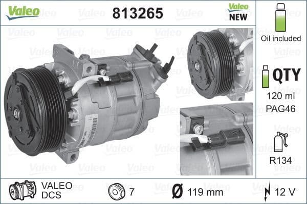 Compressor, air conditioning VALEO ORIGINS NEW OE TECHNOLOGY 813265 - image 2