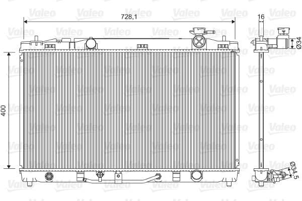 Radiator, engine cooling 701595