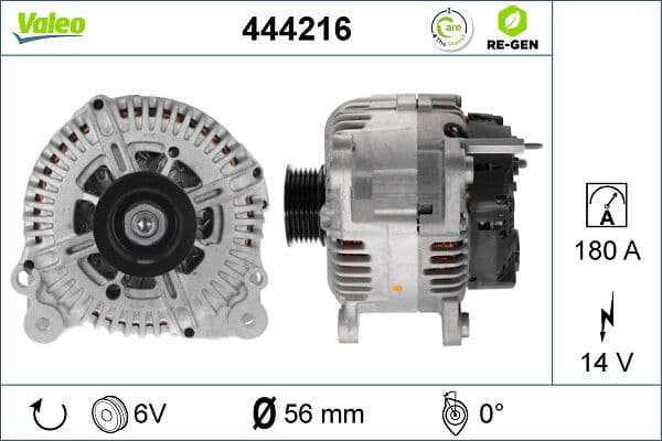 Alternator VALEO RE-GEN REMANUFACTURED 444216 - image 2
