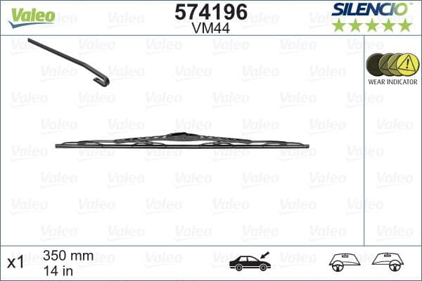 Wiper Blade SILENCIO CONVENTIONAL SINGLE 574196 - image 4