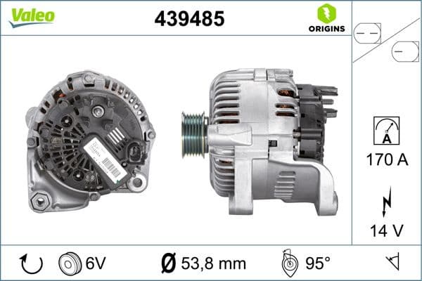 Alternator VALEO ORIGINS NEW OE TECHNOLOGY 439485 - image 5