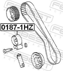 Tensioner Pulley, timing belt 0187-1HZ - image 2