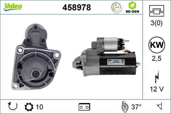 Starter VALEO RE-GEN REMANUFACTURED STOP&START 458978 - image 2