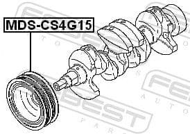 Belt Pulley, crankshaft MDS-CS4G15 - image 2