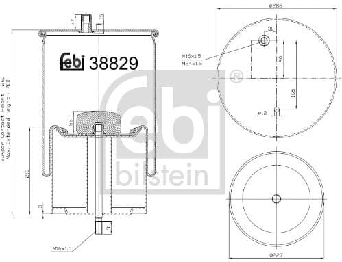 Bellow, air suspension 38829