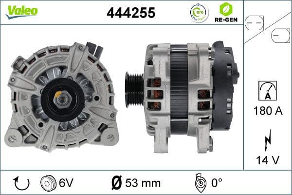 Alternator VALEO RE-GEN REMANUFACTURED 444255 - image 2