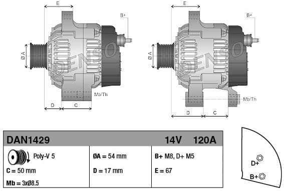 Alternator DAN1429