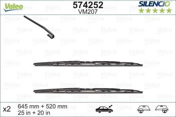 Wiper Blade SILENCIO CONVENTIONAL SET 574252 - image 4