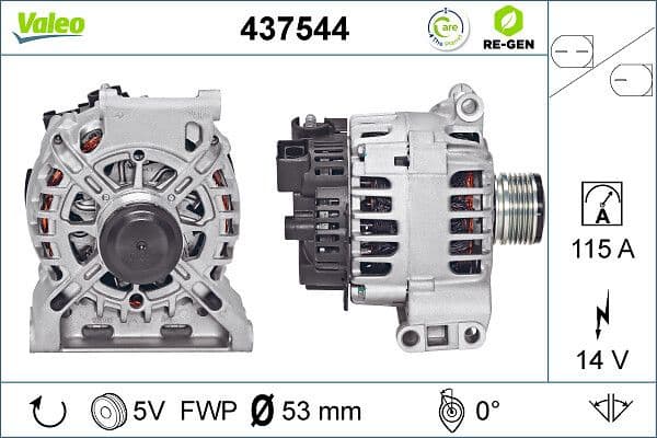 Alternator VALEO RE-GEN REMANUFACTURED 437544 - image 5