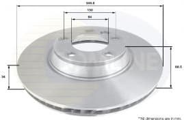 Brake disc, 1pcs FRONT ADC1459V