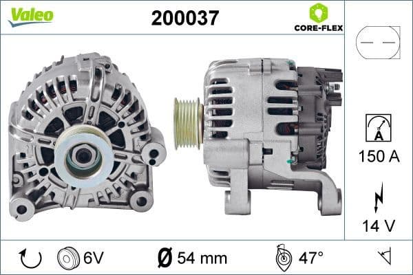 Alternator VALEO CORE-FLEX 200037 - image 4