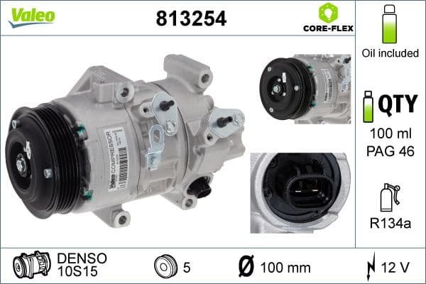 Compressor, air conditioning VALEO CORE-FLEX 813254 - image 2