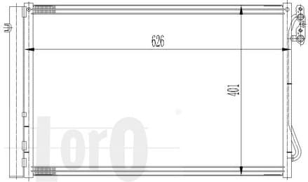 Condenser, air conditioning LORO 004-016-0021 - image 2
