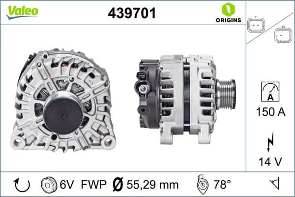 Alternator VALEO ORIGINS NEW OE TECHNOLOGY 439701 - image 5