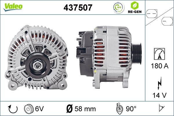 Alternator VALEO RE-GEN REMANUFACTURED 437507 - image 5