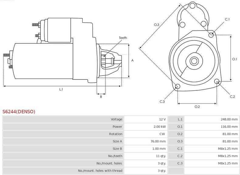 Starter Denso S6244(DENSO) - image 5