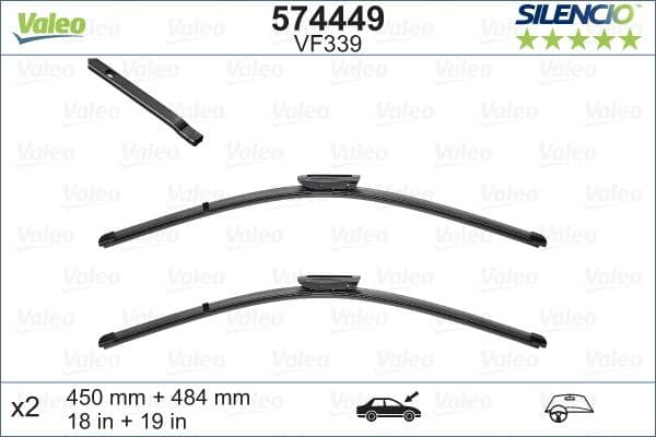 Wiper Blade SILENCIO FLAT BLADE SET 574449 - image 4