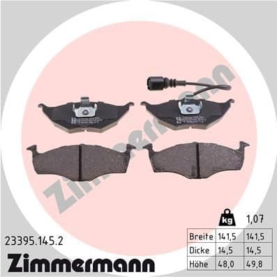 Brake Pad Set, disc brake 23395.145.2