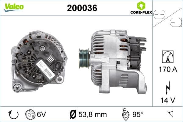 Alternator VALEO CORE-FLEX 200036 - image 4