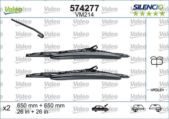 Wiper Blade SILENCIO CONVENTIONAL SET 574277 - image 4