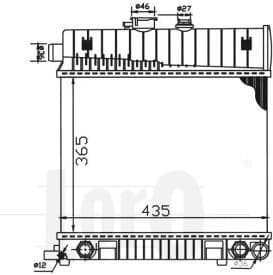Radiator, engine cooling LORO 054-017-0021 - image 2