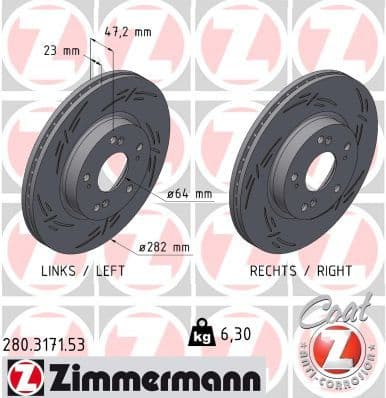 Brake Disc BLACK Z 280.3171.53