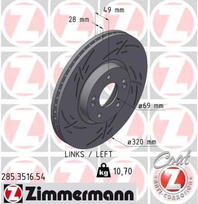 Brake Disc BLACK Z 285.3516.54