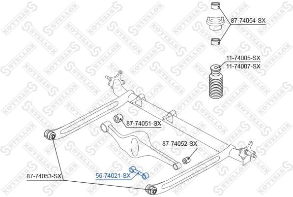 Link/Coupling Rod, stabiliser bar 56-74021-SX - image 2