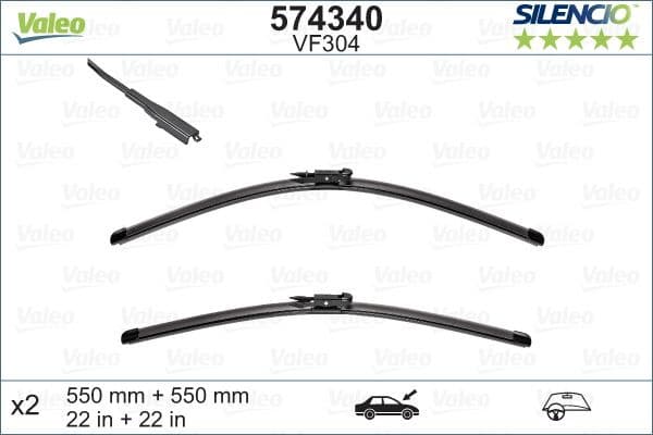 Wiper Blade SILENCIO FLAT BLADE SET 574340 - image 5